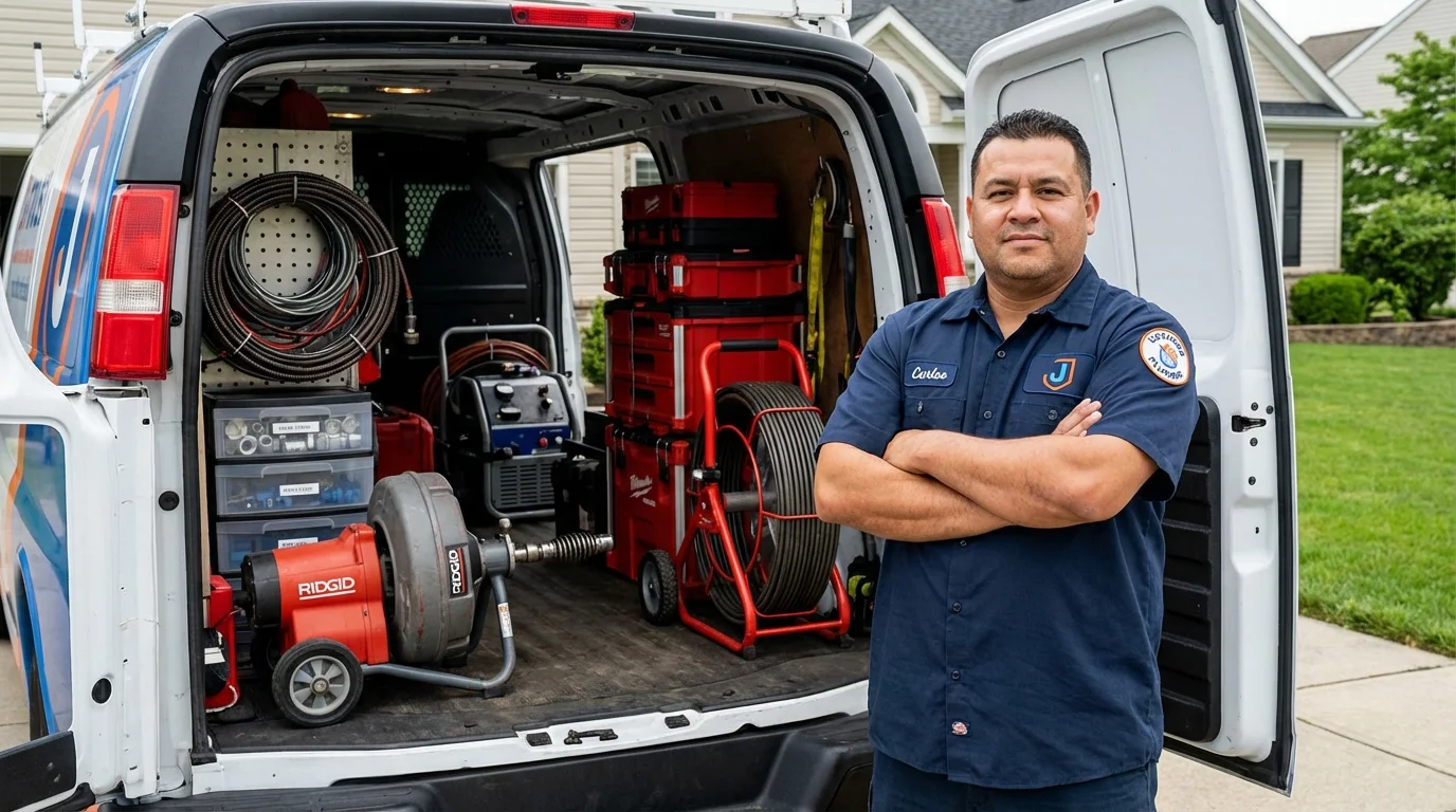 Professional drain cleaning equipment and Johns Plumbing LLC plumber in Kula