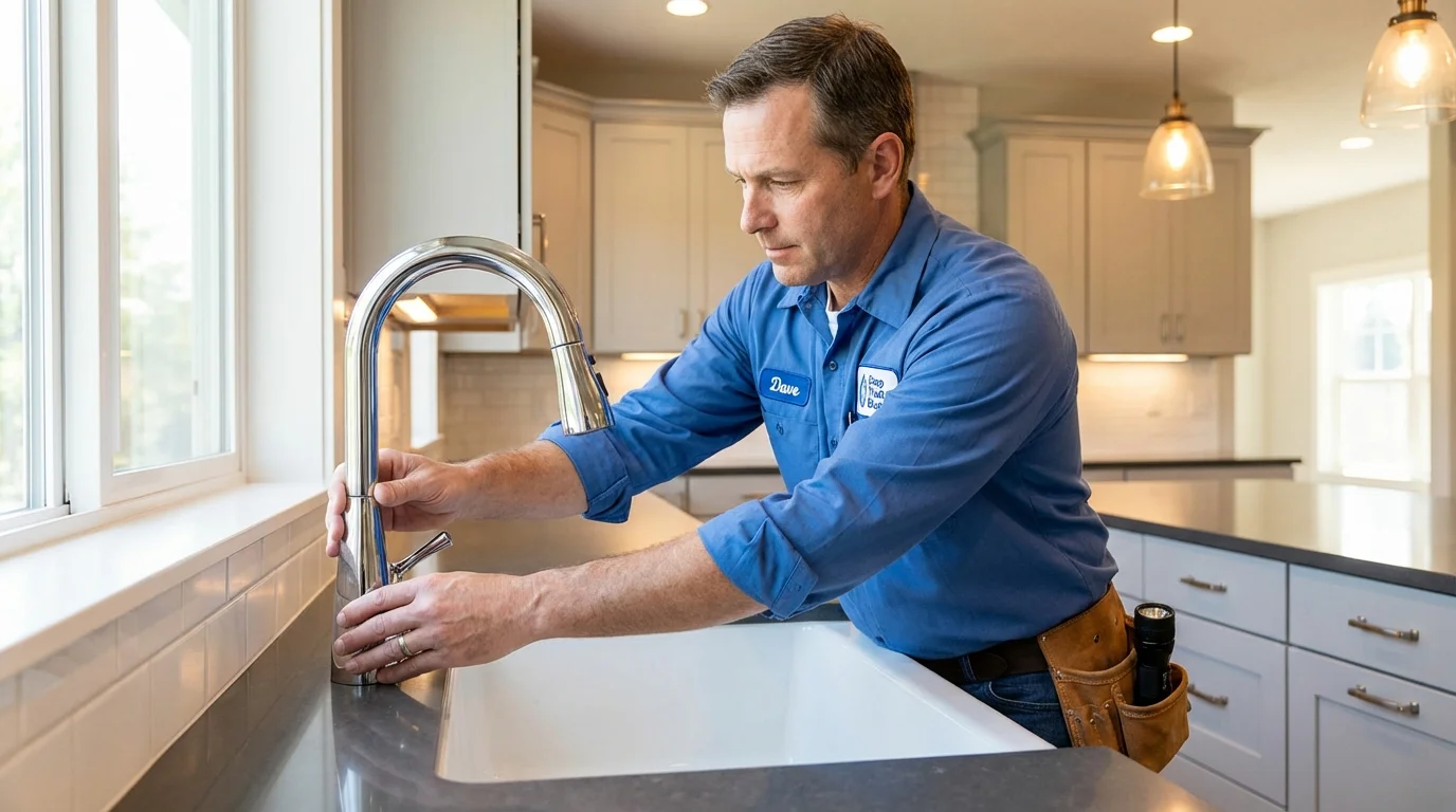 Kitchen faucet installation by Johns Plumbing LLC in Kula