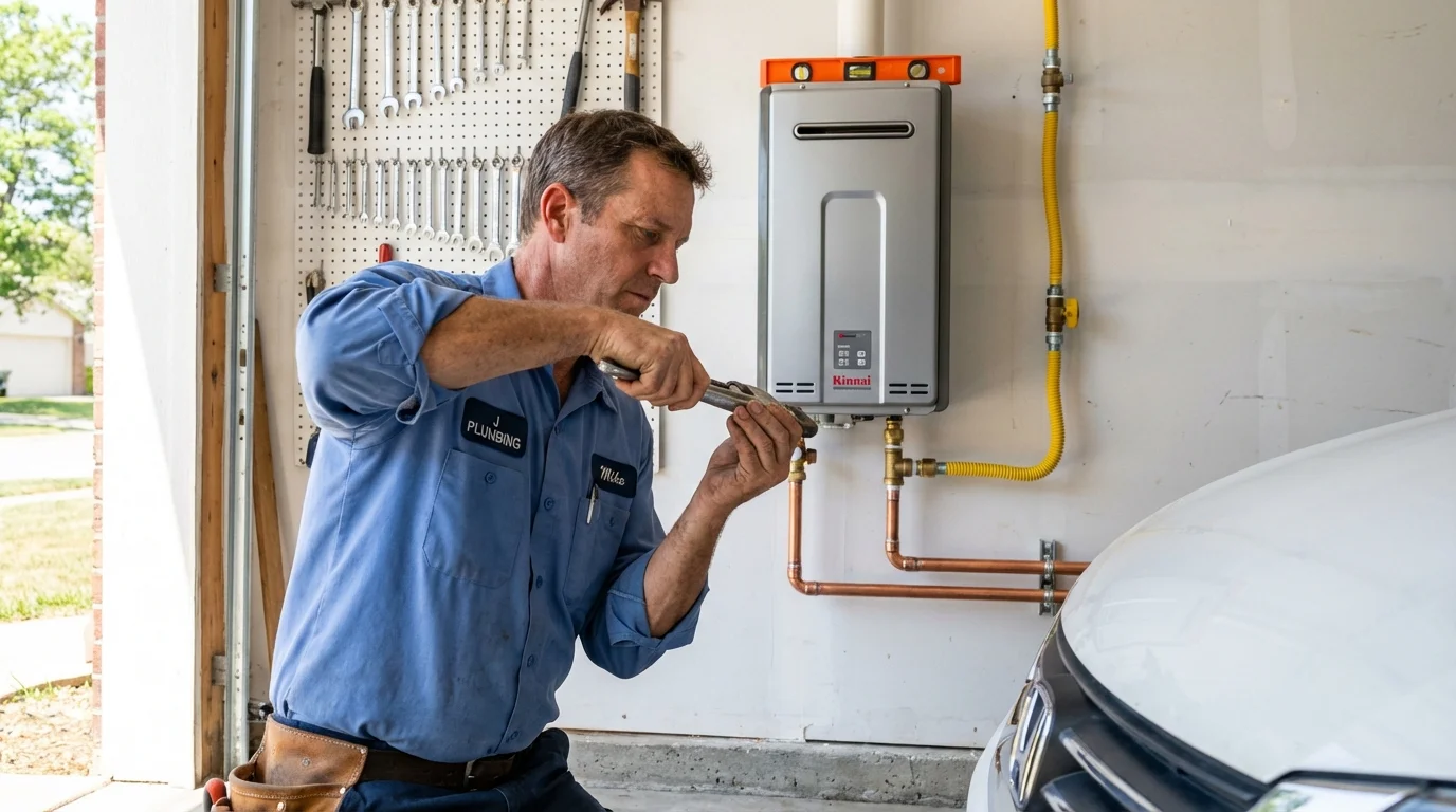 Tankless water heater installation by a Johns Plumbing LLC plumber in Kula